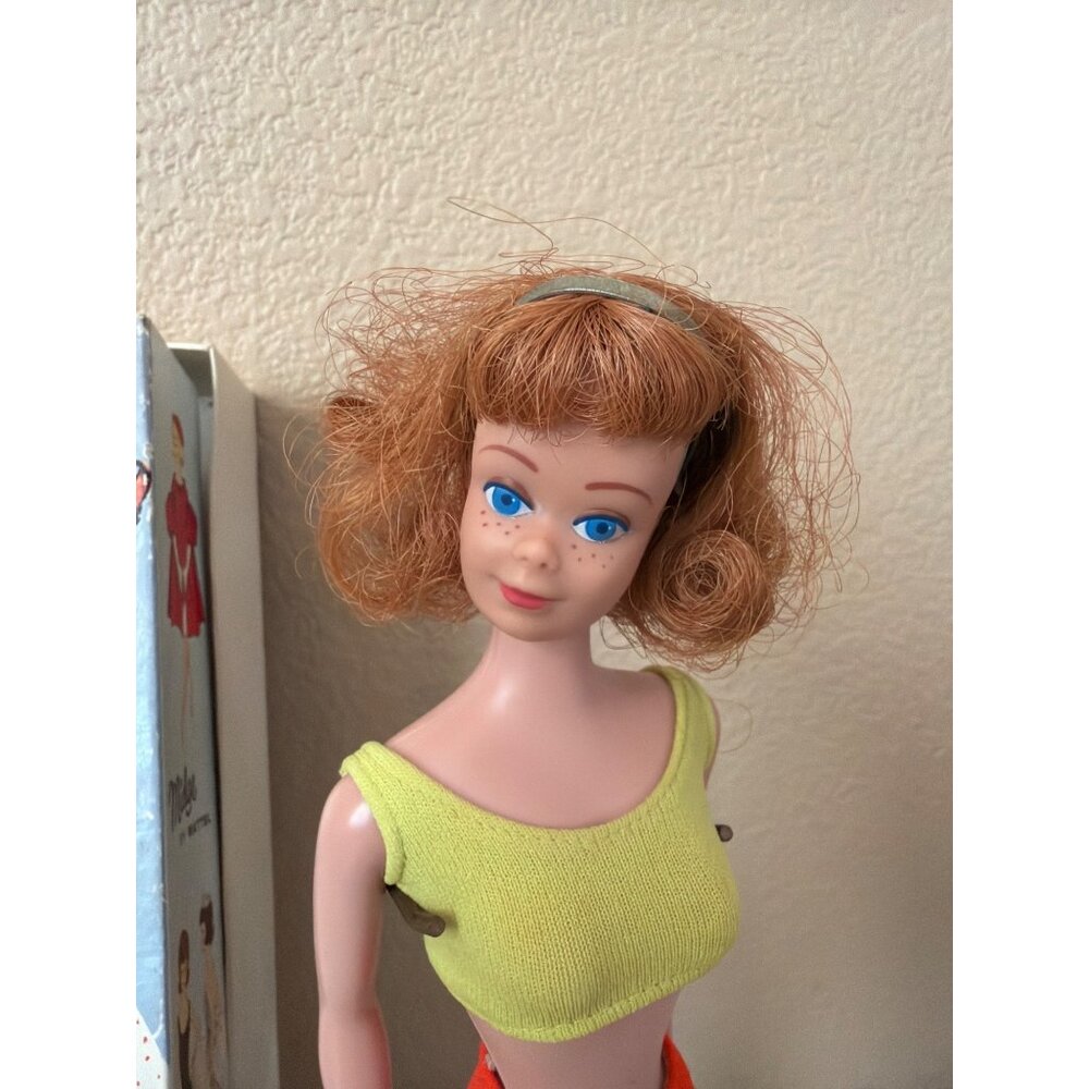 Vintage Original 1962 Barbie Midge Titian Doll #860 w/Swimsuit Shoes & Box - Picture 6 of 16